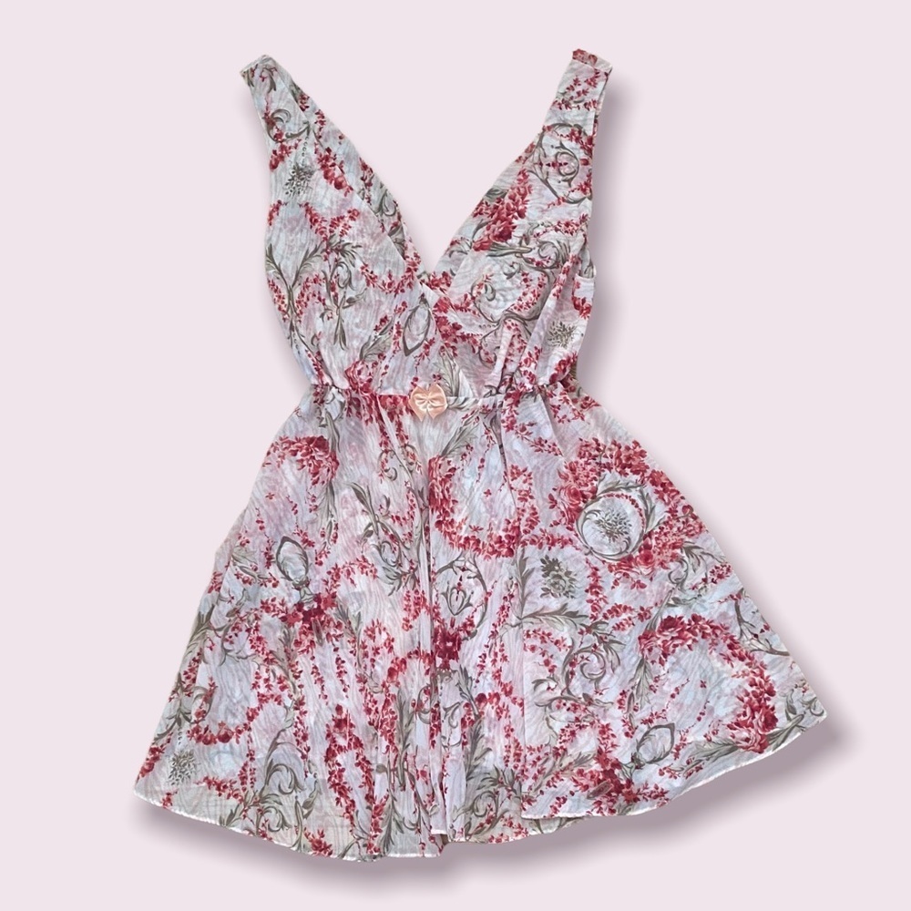 Sheer floral slip dress